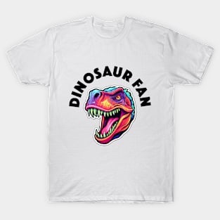 Colorful Tyrannosaurus Rex - Dinosaur Fan (Black Lettering) T-Shirt